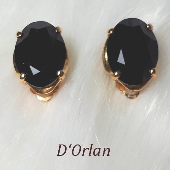 D'Orlan Vintage Gold plated clip on earrings - Picture 1 of 3